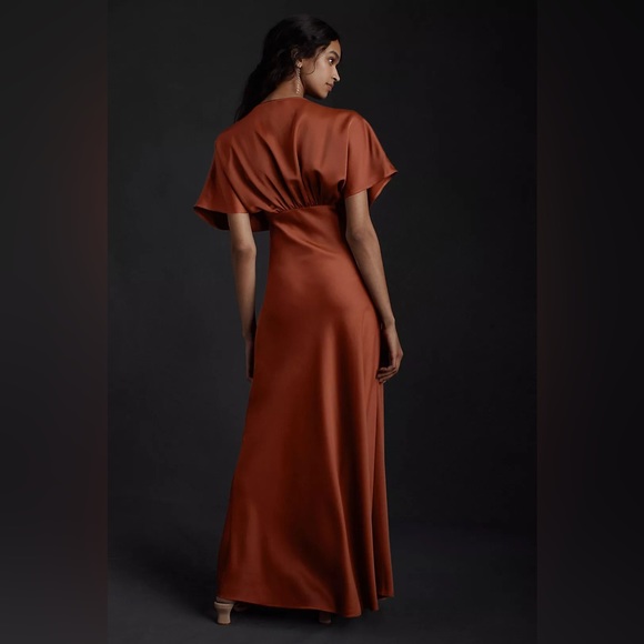 BHLDN Anthropologie Leila Satin Charmeuse Dress - Picture 3 of 4